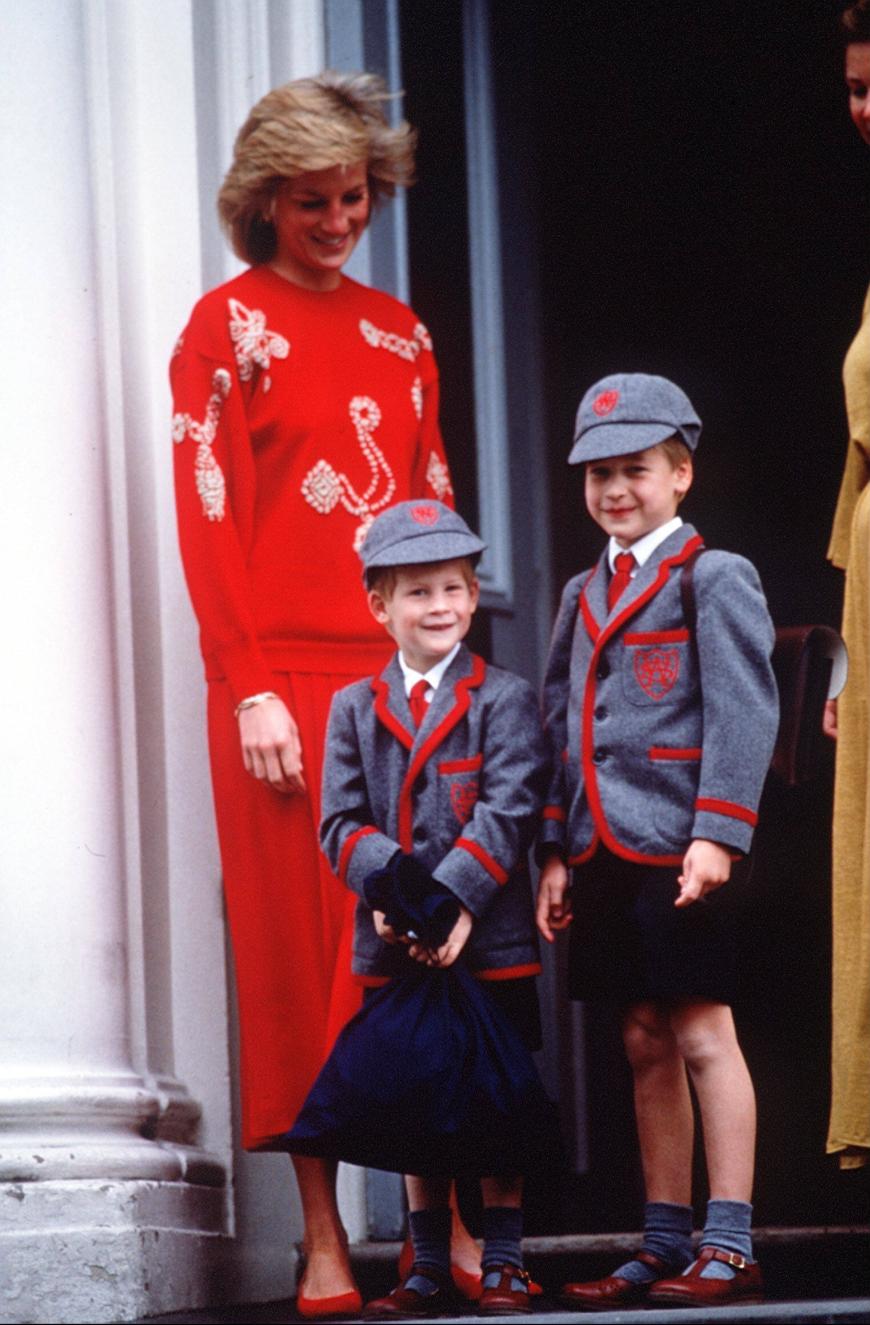 Prinz Harry und Prinz William (rechts) mit ihrer geliebten Mutter im Jahr 1989