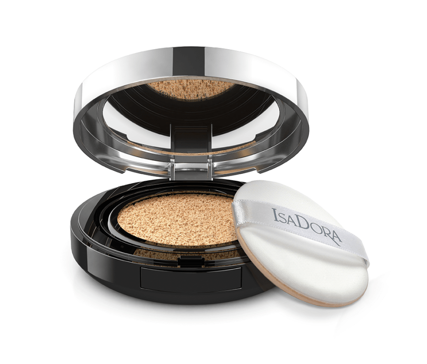 „Nude Cushion Foundation“ von IsaDora, mit Vitamin E, ca. 30 Euro, bei Douglas