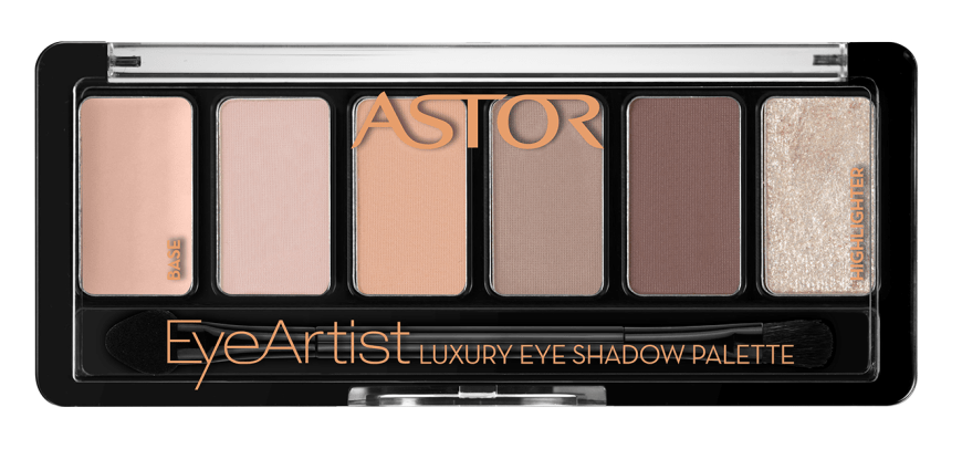 „EyeArtist Luxury Eyeshadow Palette“ von Astor, in „Cosy Nude“, ca. 8 Euro