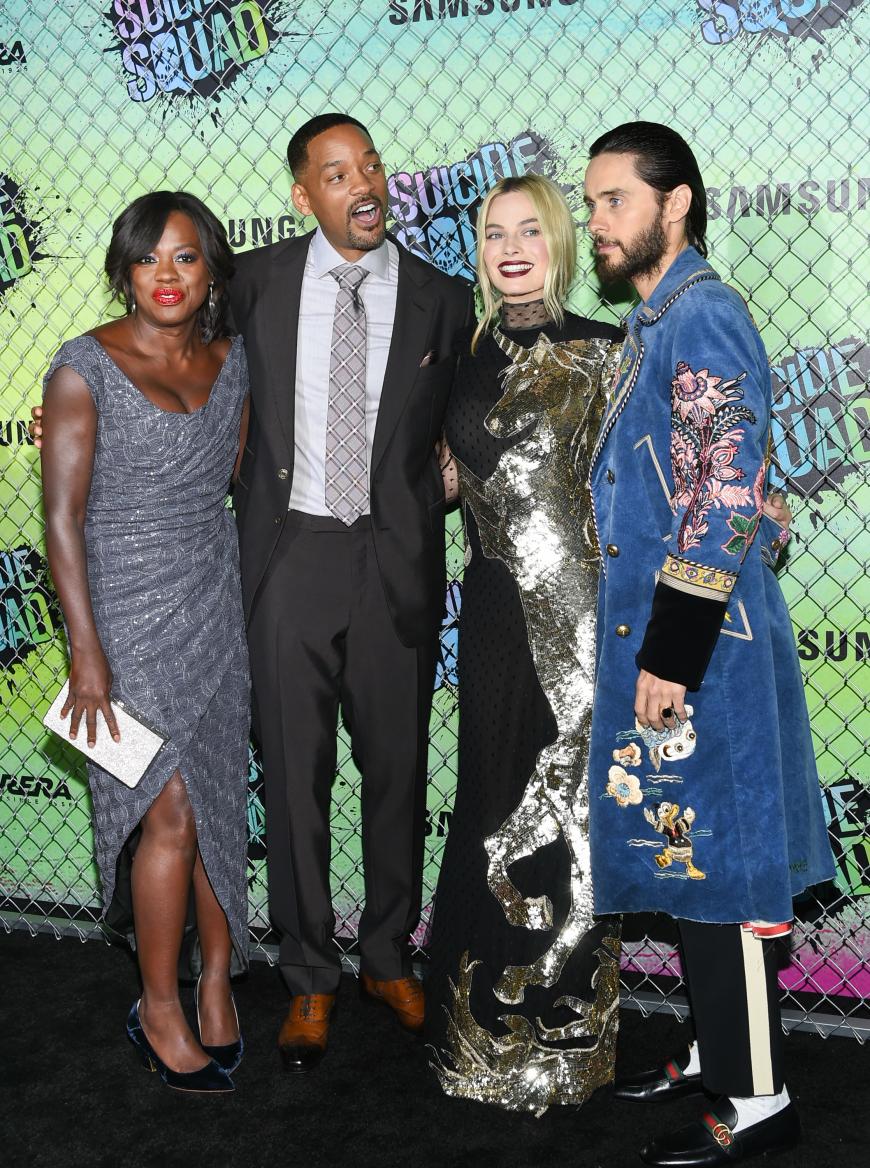 Die Darsteller Viola Davis, Will Smith, Margot Robbie und Jared Leto (v.l.)