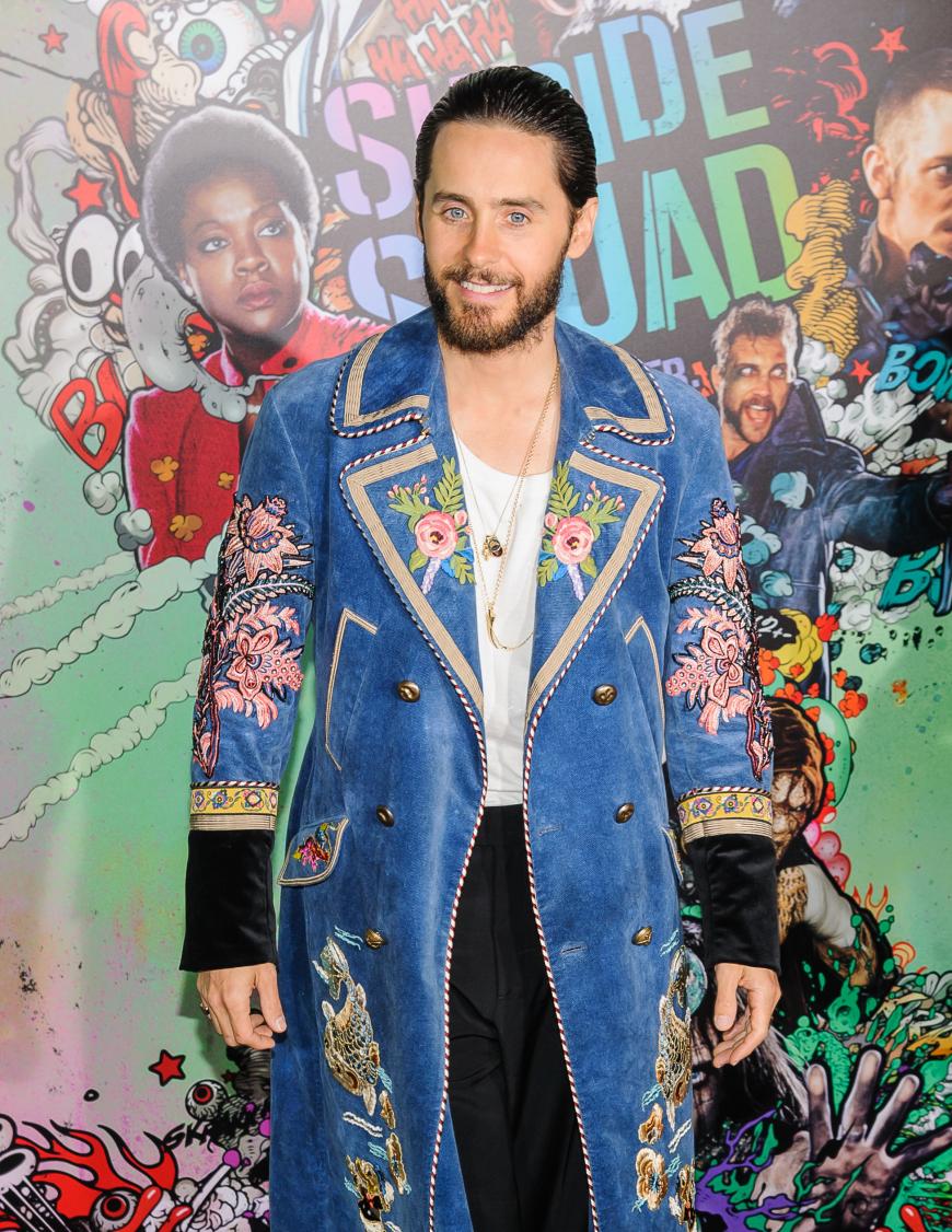 Auch Jared Leto (verkörpert den Joker) hatte sich für eine auffällige Garderobe entschieden.