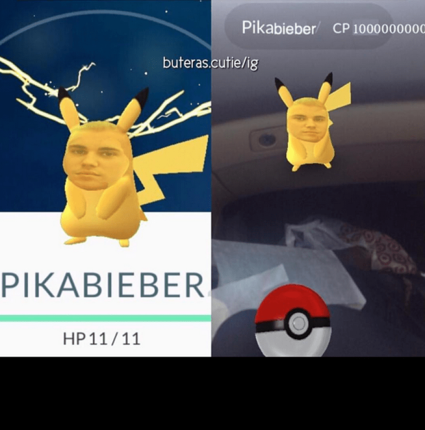 Justin Bieber hat seinen personalisierten Pikachu.