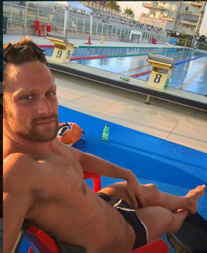 Bei dem italienischen Schwimmer Luca Dotto will mal doch einfach mal der Wassertropfen sein.