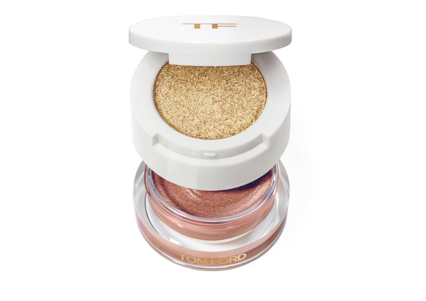 „Cream and Powder Eye Color Duo“ von Tom Ford in „Golden Peach“, ca. 48 Euro