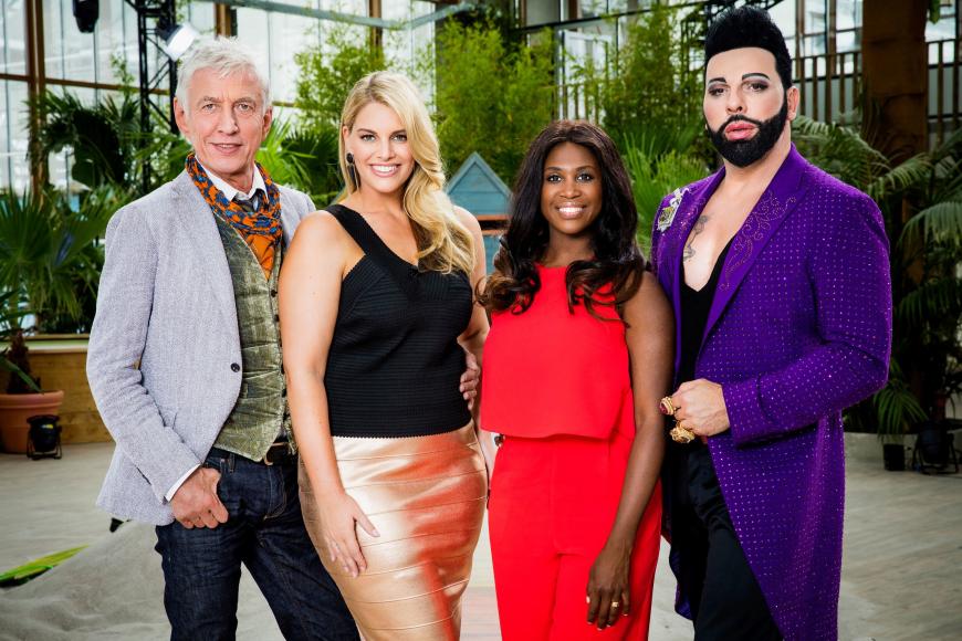 Ted Linow, Angelina Kirsch, Motsi Mabuse und Harald Glööckler (von l.) suchen ab Oktober das "Curvy Supermodel".
