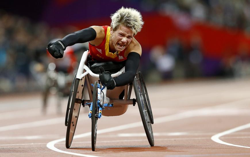 2012 gewann Vervoort in London mit dem Handbike über 100 Meter die Goldmedaille.
