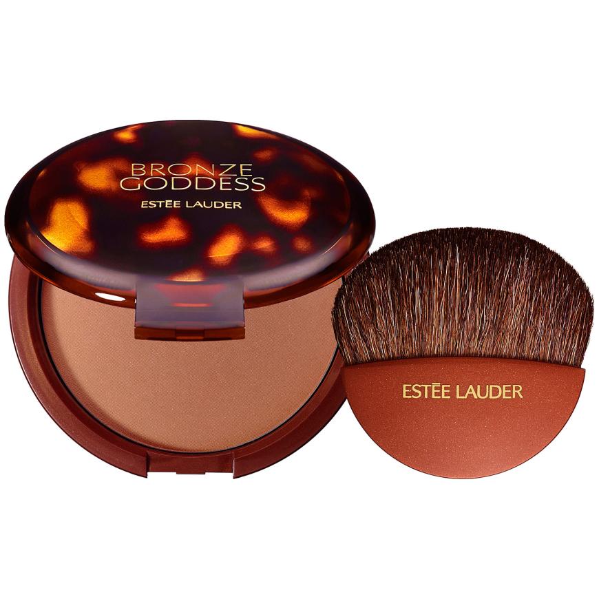 „Bronze Goddess Powder Bronzer“ von Estée Lauder, mit Pinsel, ca. 45 Euro