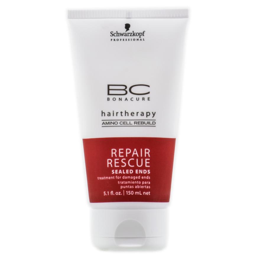 Beugt Spliss vor: „BC Repair Rescue Sealed Ends“-Spitzenpflege von Schwarzkopf Professional, ca. 20 Euro, beim Friseur