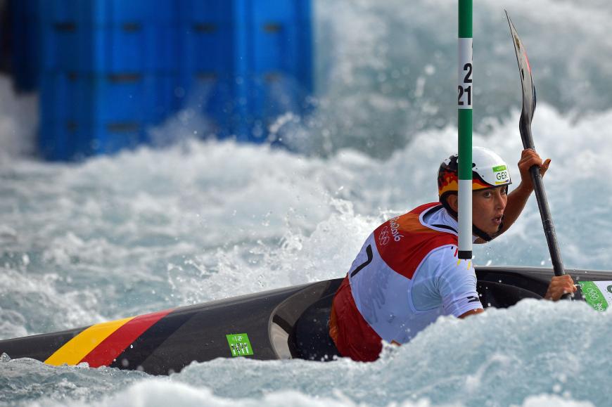 Stefan Henze betreute Melanie Pfeifer als Trainer im Kanuslalom bei den Olympischen Spielen in Rio.