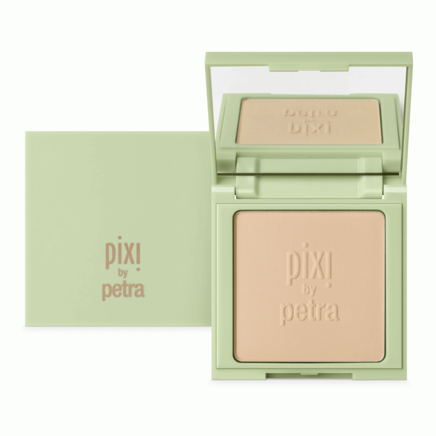 „Colour Correcting Powder Foundation“ von Pixi, in „Nude“, ca. 24 Euro, douglas.de