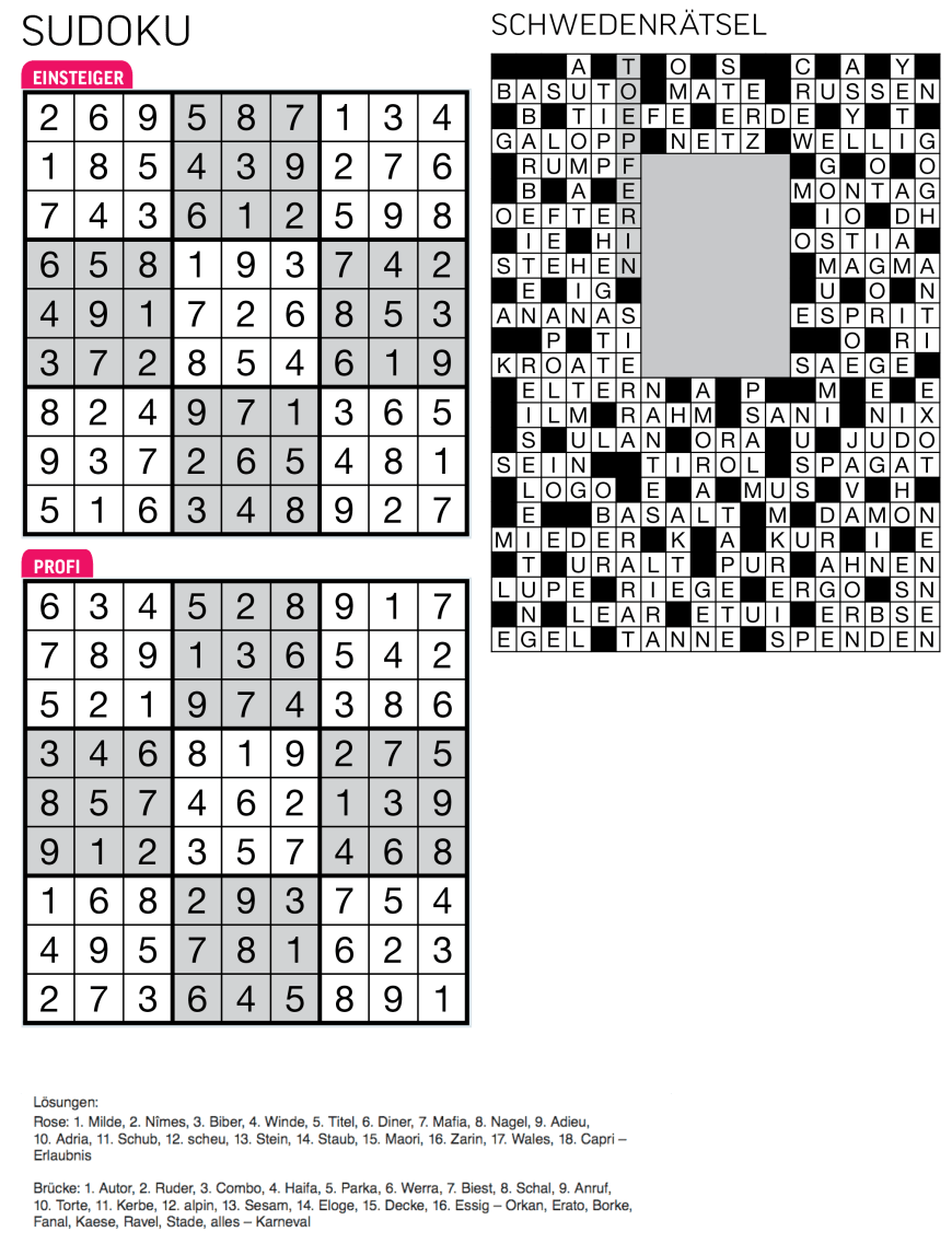 Sudoku- und Rätselauflösung ab Magazin 01/2015 - Bild 100