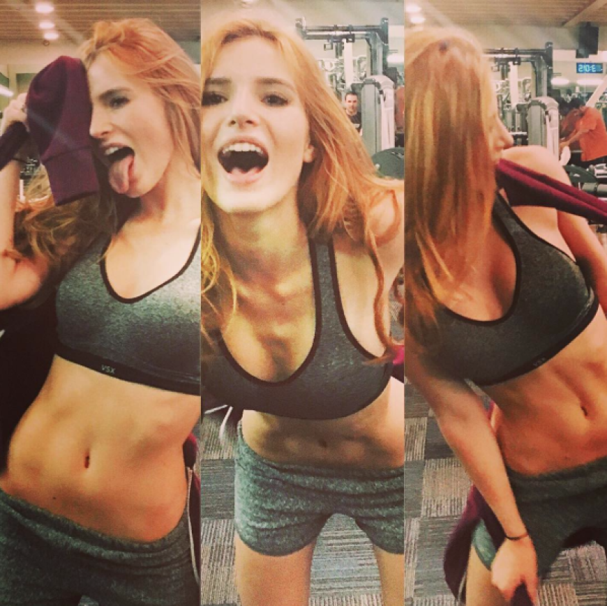 Neu-Single Bella Thorne lenkt sich nach ihrer Trennung von Gregg Sulkin im Gym ab - und zeigt dabei ihren sexy Sixpack.