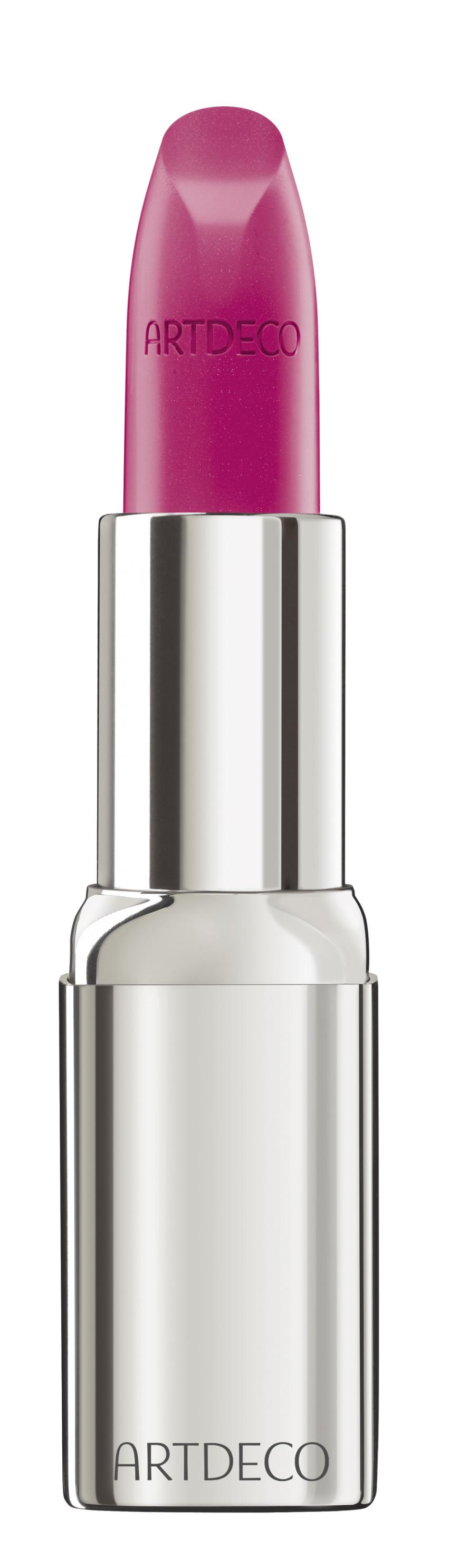Pink bringt Extra-Glow: „High Performance Lipstick“ von Artdeco, in „Bright Purple Pink“, ca. 14 Euro