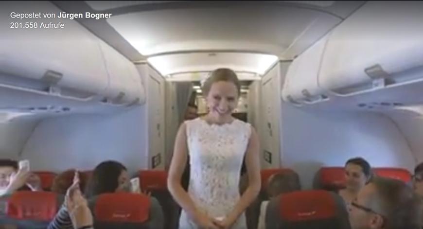 ... sondern heiratete sie auch gleich. Dafür hatte sich Jürgen Bogner im Vorfeld mächtig ins Zeug gelegt und sogar an Brautkleid und Brautstrauß für seine Liebste gedacht.