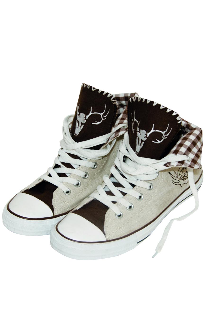 Sneaker mit Hirschgeweih und kariertem Innenmuster von Krüger über Breuninger, ca. 59,99 €