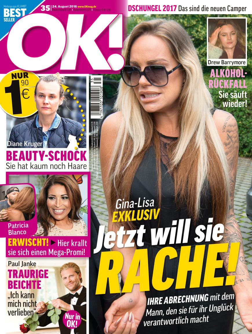 Die Coverstory zu Gina-Lisa Lohfink in der aktuellen Ausgabe von OK!