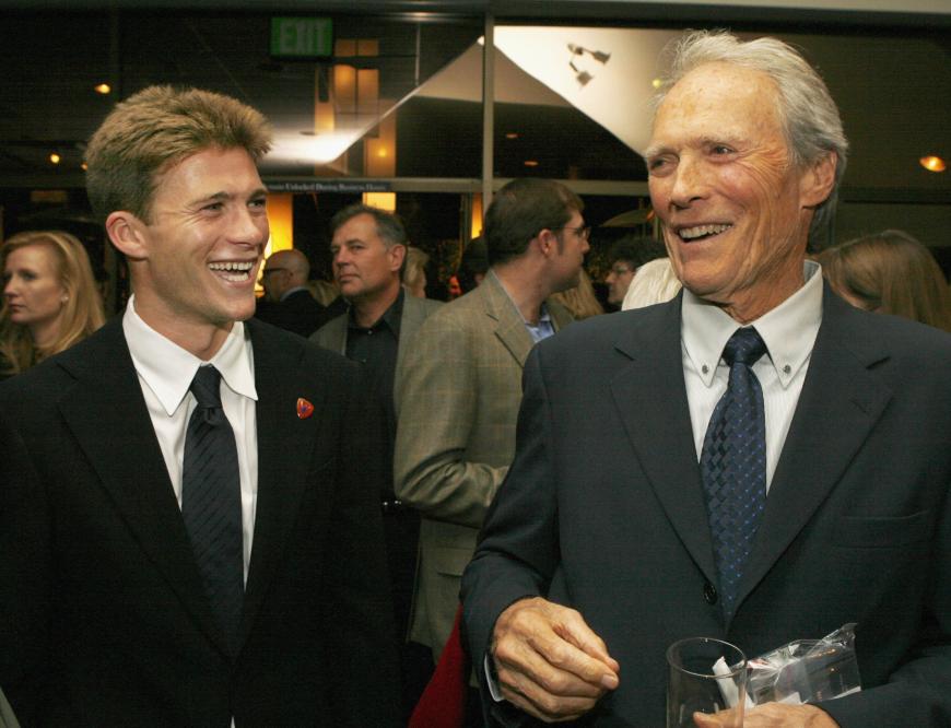 Scott 2006 mit seinem berühmten Vater - Schauspieler, Regisseur und Produzent Clint Eastwood
