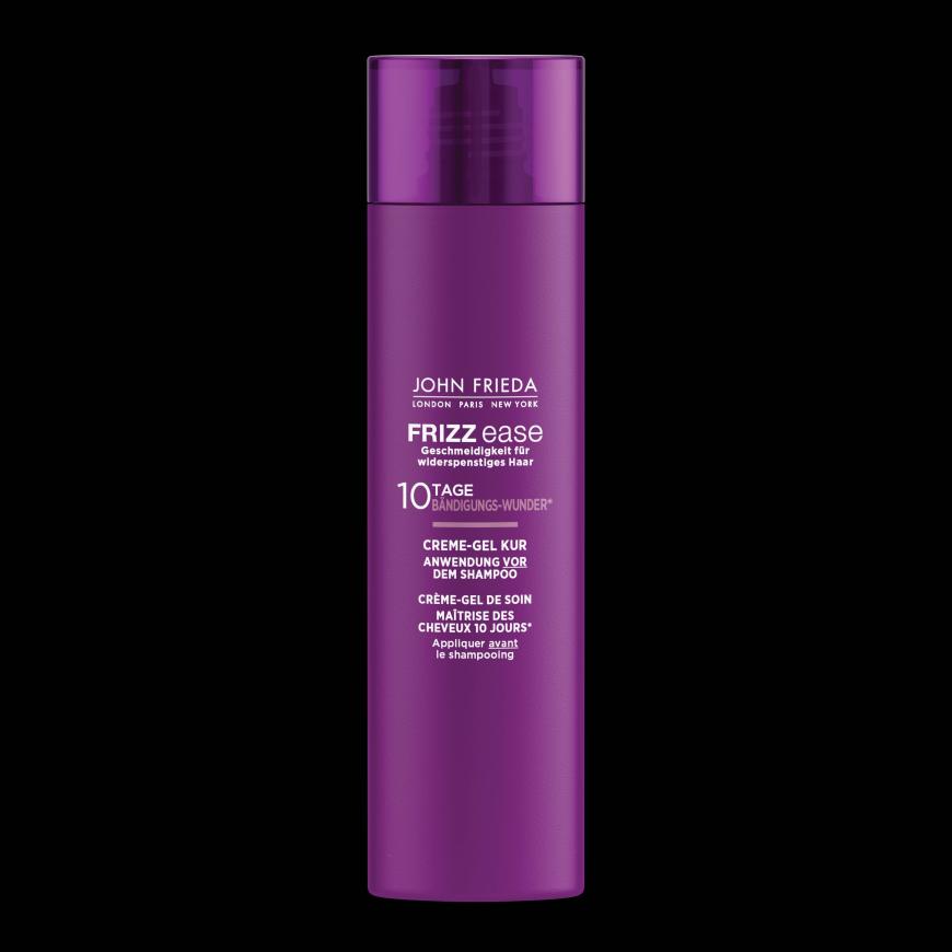 Anti-Frizz-Kur „Frizz Ease“-Creme-Gel von John Frieda, bis zu zehn Tage geschmeidiges Haar, ca. 12 Euro