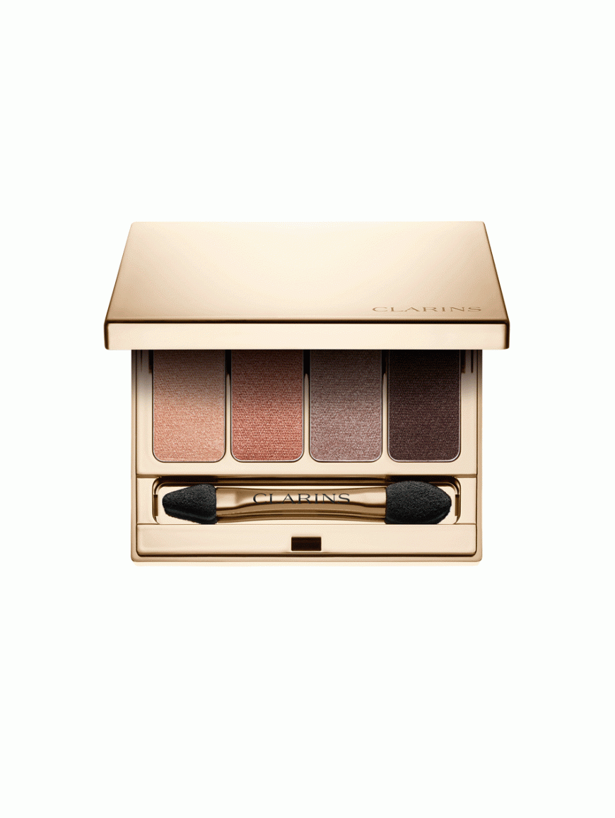 „4-Color Eye Palette“ von Clarins, in „Nude“, ca. 46 Euro