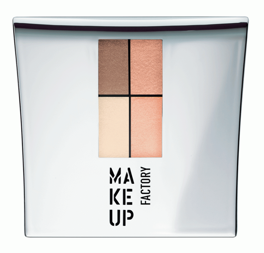 „Eye Colors Quattro“ von Make up Factory, in „Nude meets Apricot“, ca. 18 Euro, exklusiv bei Müller