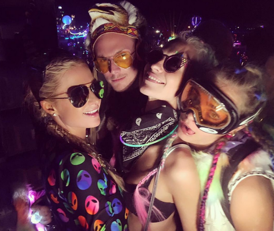 Paris Hilton, Poppy Delevingne und Cara Delevingne feierten zusammen