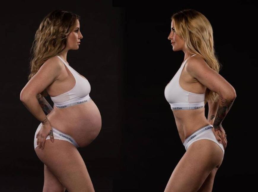 Schon im Juli, nur drei Monate nach der Geburt ihres Sohnes, überraschte Charlotte Würdig mit ihrem durchtrainierten Body.