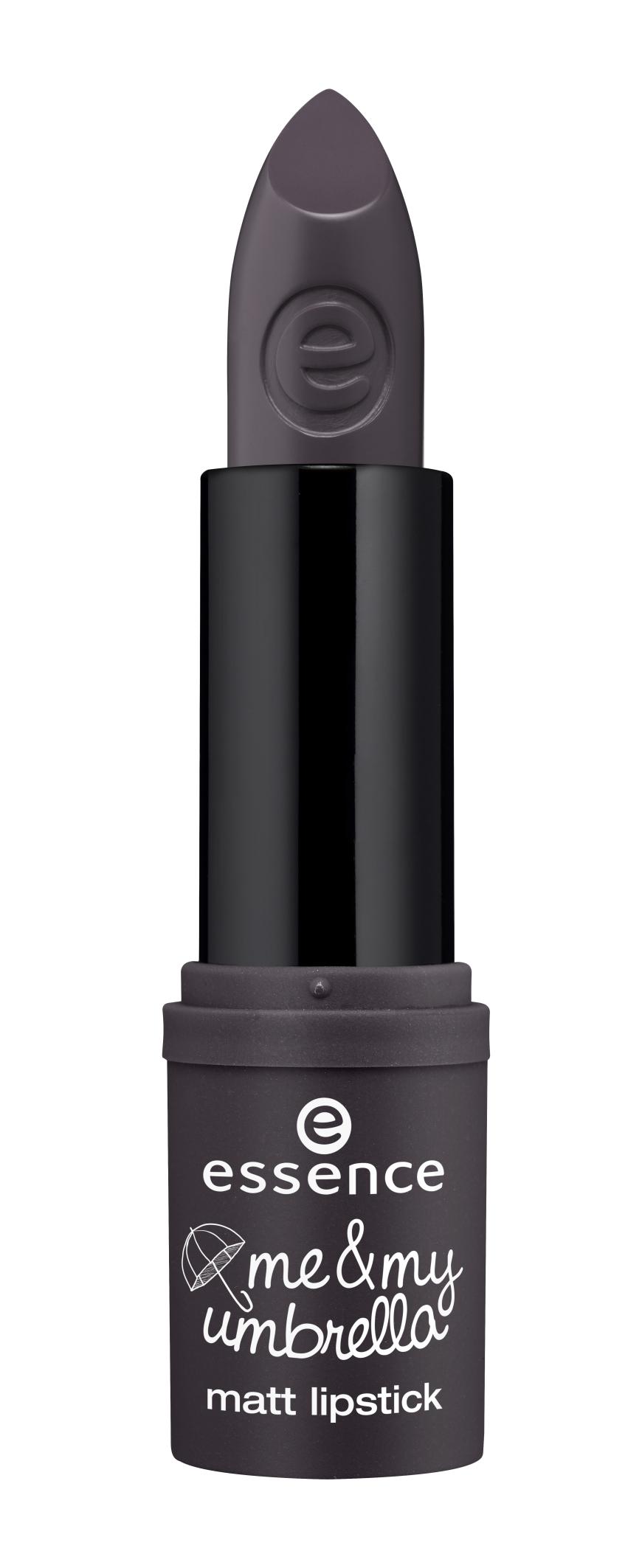 „Me & My Umbrella Matt Lipstick“ von Essence, in „Crazy Autumn Love“, ca. 2 Euro