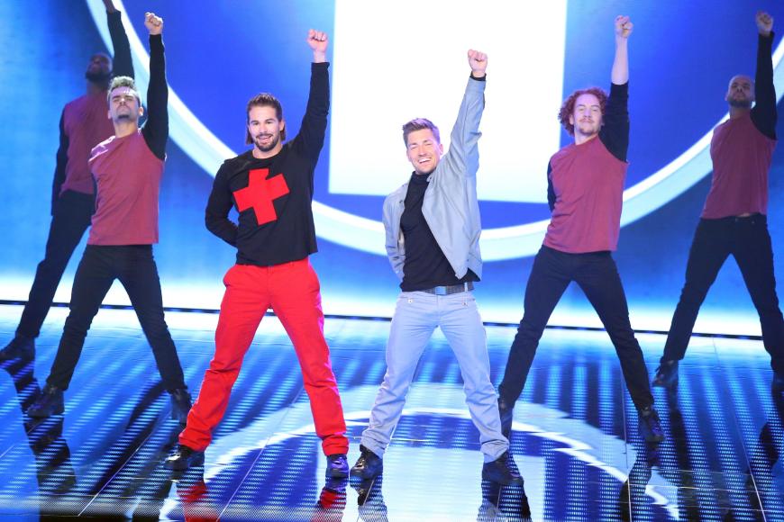 Mindestens so cool wie die Boys von N'Sync waren Philipp Boy und Benedikt Mayr bei ihrem Auftritt des 2000er Klassikers