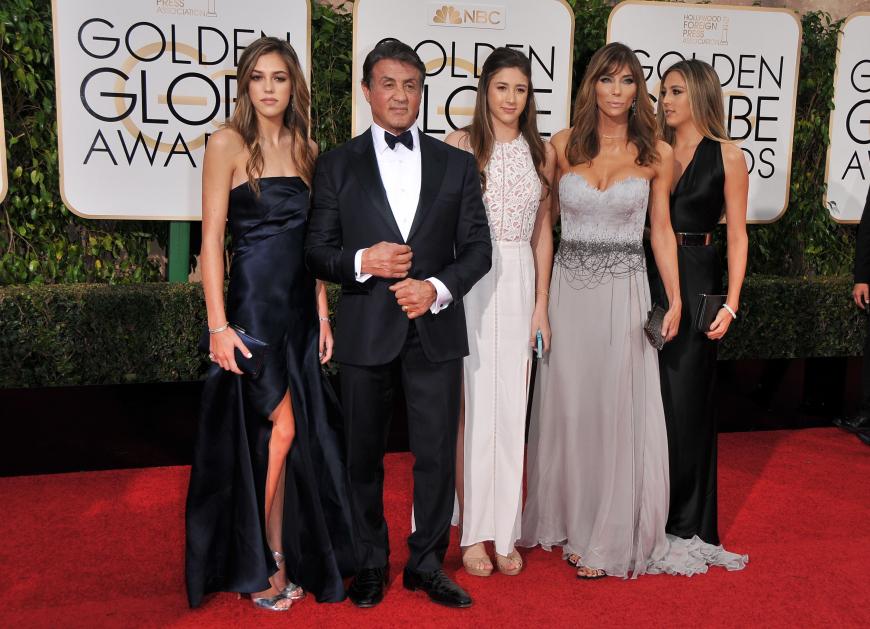Sistine (links) mit der ganzen Familie bei den Golden Globes.