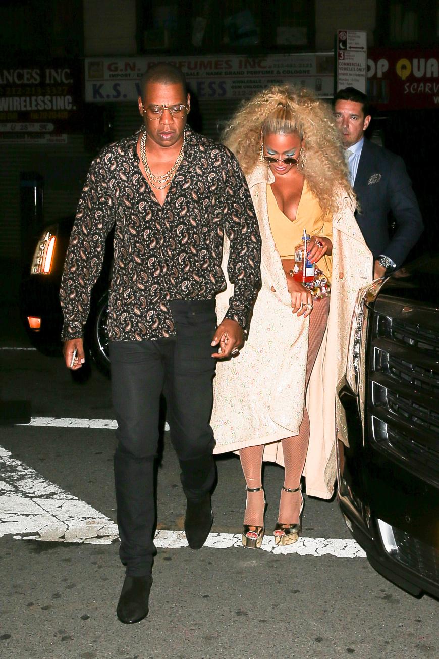 Jay Z und Gastgeberin Beyoncé auf dem Weg zu ihrer