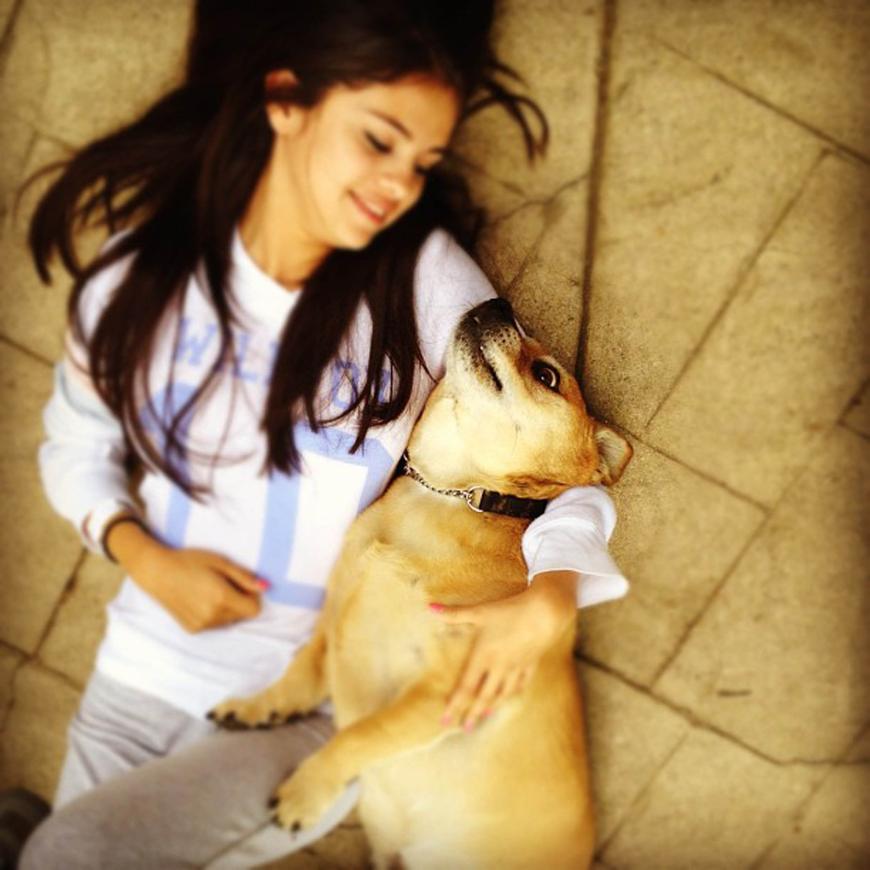 Selena Gomez mit ihrem besten Freund Chippers