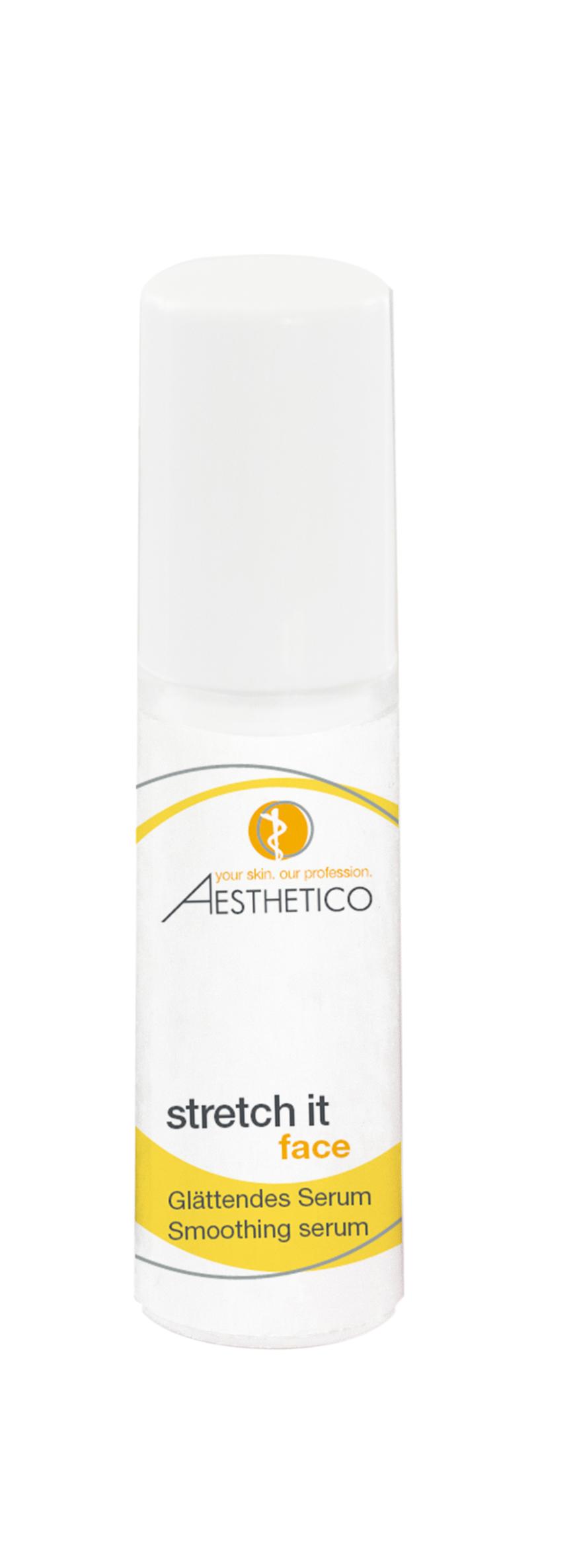„StretchItFace“-Serum von Aesthetico, wirkt revitalisierend, ca. 16 Euro, aesthetico-shop.de