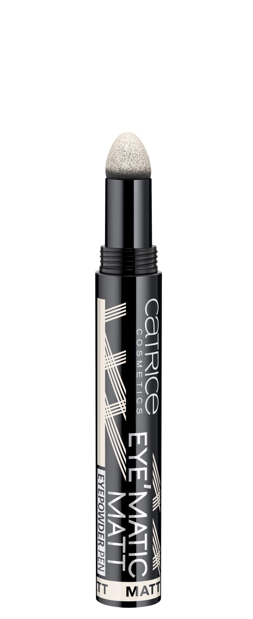 „Eye‘Matic Eyepowder Pen“-Lidschatten von Catrice, in „West White Story“, ca. 4 Euro