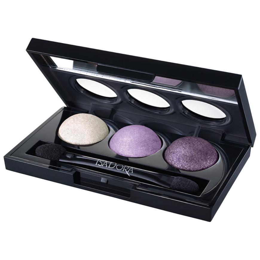 „Eye Shadow Trio“ von Isadora, in „Violetta“, ca. 17 Euro, bei Douglas
