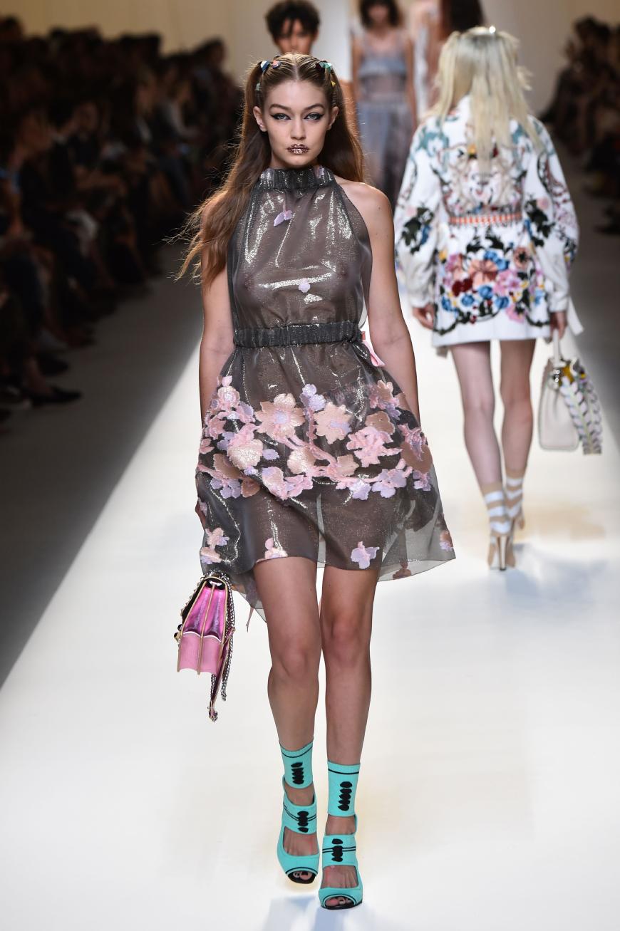 Gigi Hadid bei der Fendi-Show.