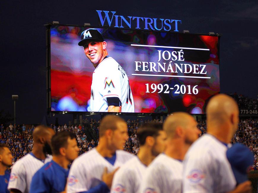 Bei einer Pressekonferenz trauerten José Fernández' Spielkollegen um den jungen Baseball-Star.