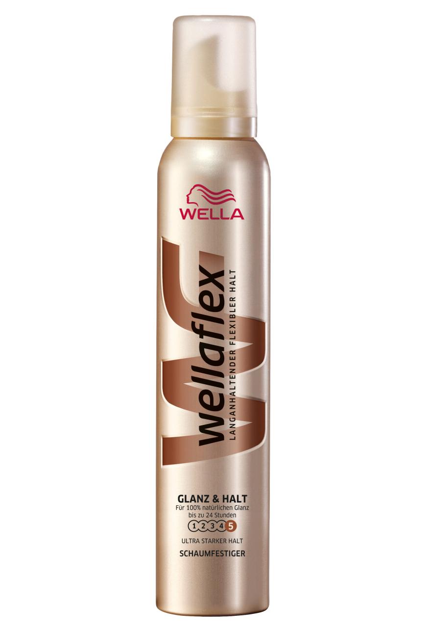 GLANZ-POWER „Glanz & Halt Schaumfestiger“ von Wellaflex, ca. 2 Euro