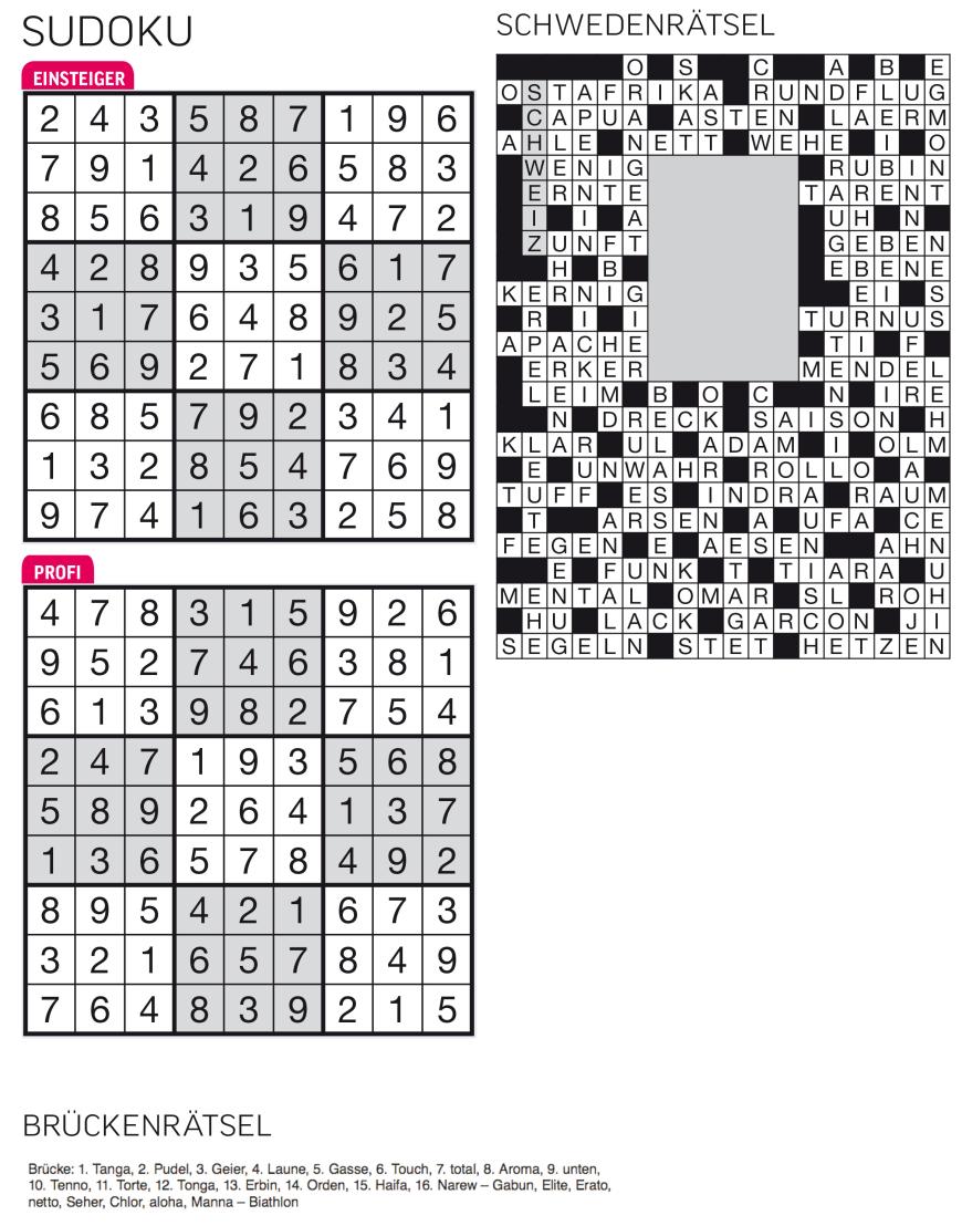 Sudoku- und Rätselauflösung ab Magazin 01/2015 - Bild 94