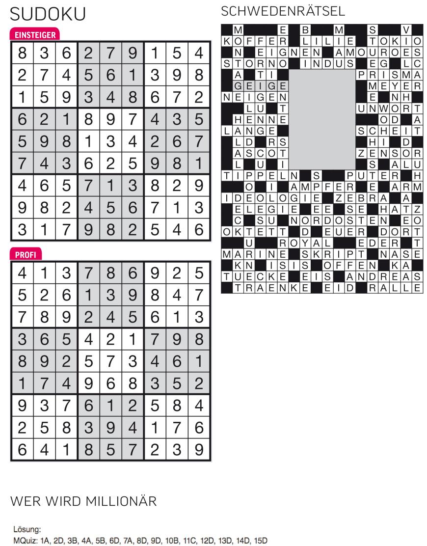 Sudoku- und Rätselauflösung ab Magazin 01/2015 - Bild 93