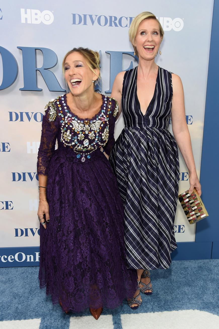 Sarah Jessica Parker und Cynthia Nixon bei der