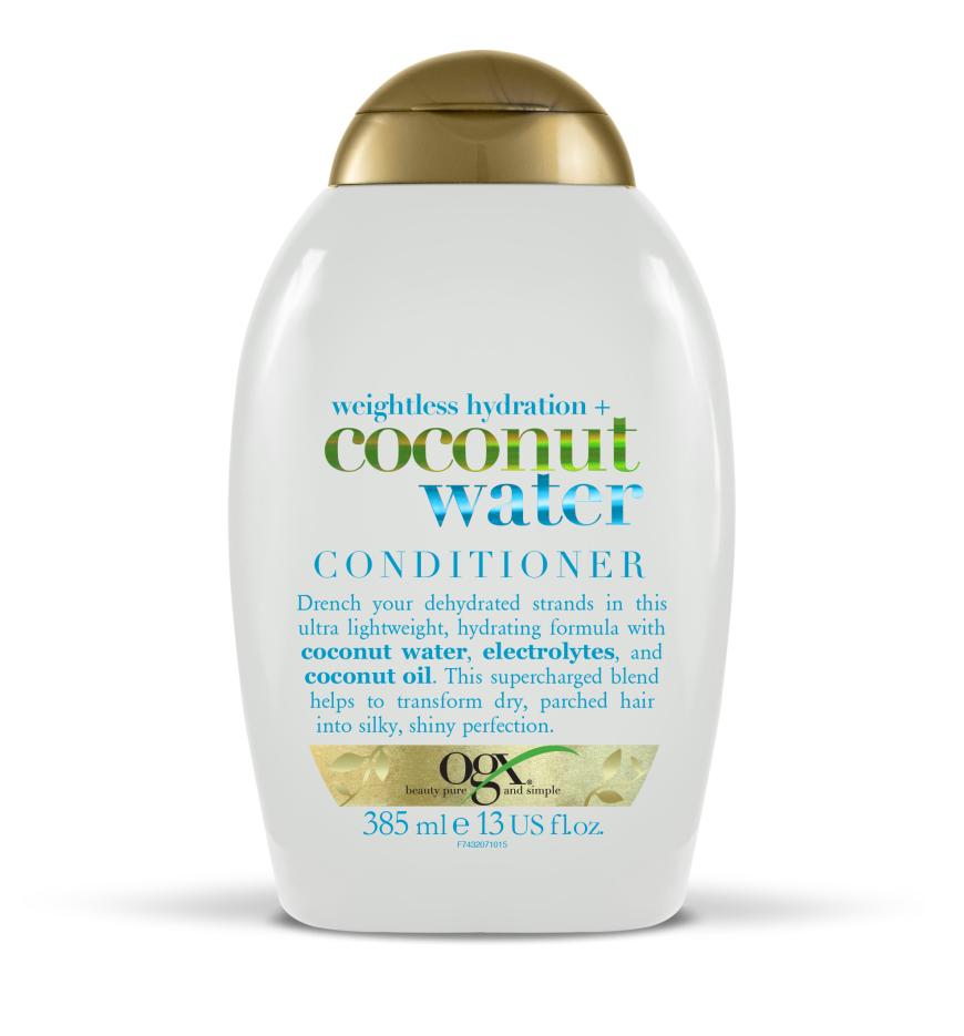 HAPPY HAIR „Coconut Water Conditioner“ von Ogx, ca. 8 Euro
