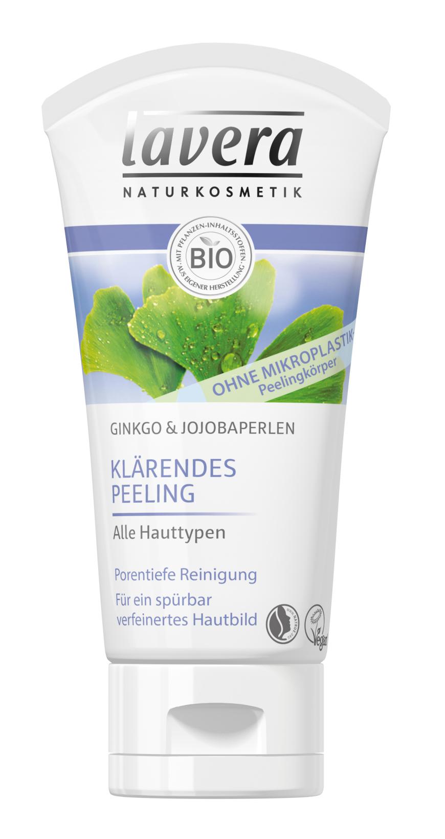 JOJOBAPERLEN „Klärendes Peeling“ von Lavera, ca. 5 Euro