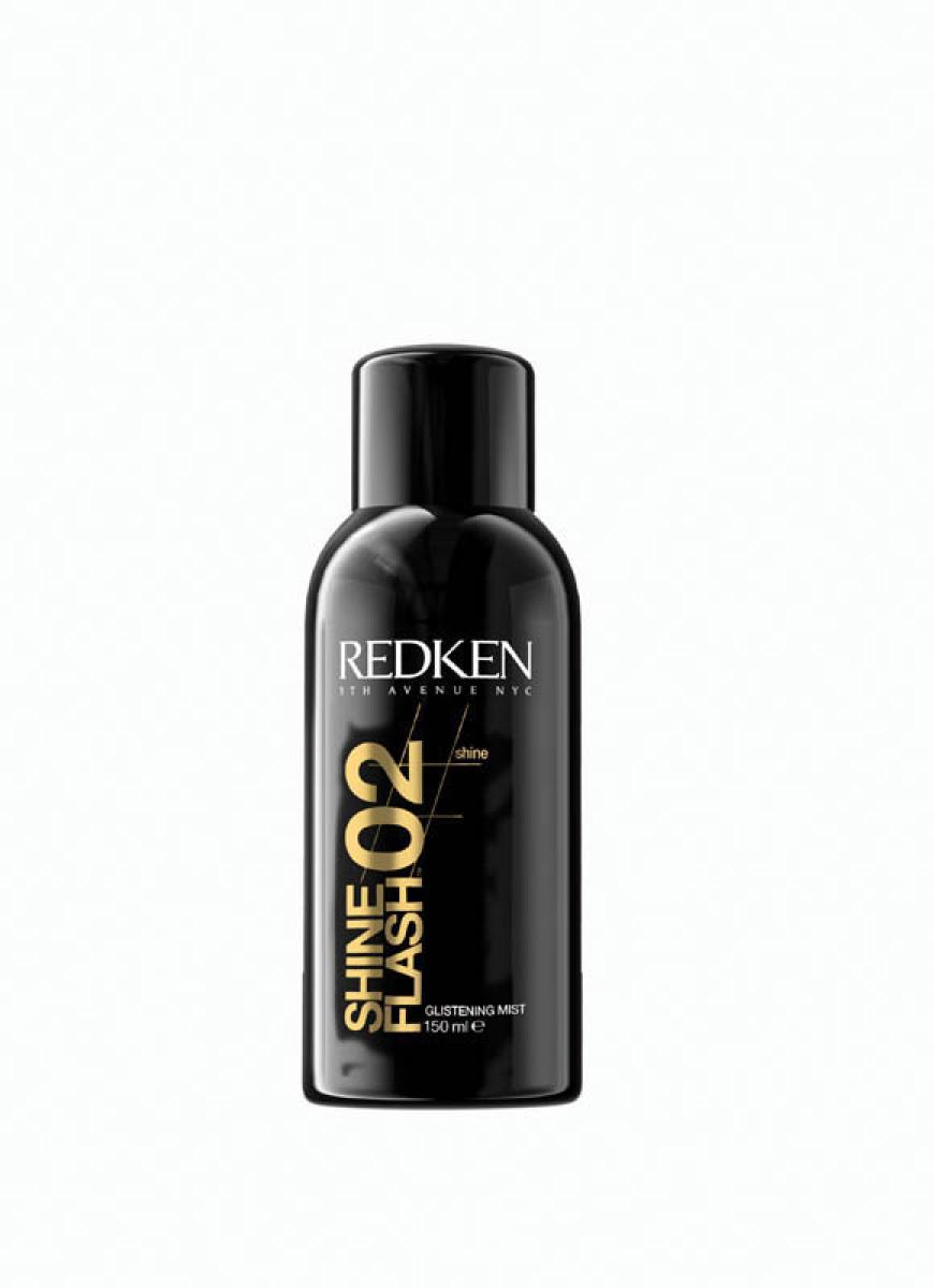 Glanzvoller Auftritt: „Shine Flash 02“-Spray von Redken, ca. 19 Euro, beim Friseur