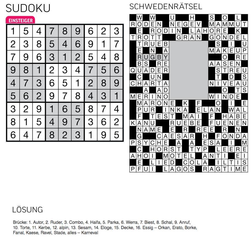 Sudoku- und Rätselauflösung ab Magazin 01/2015 - Bild 92