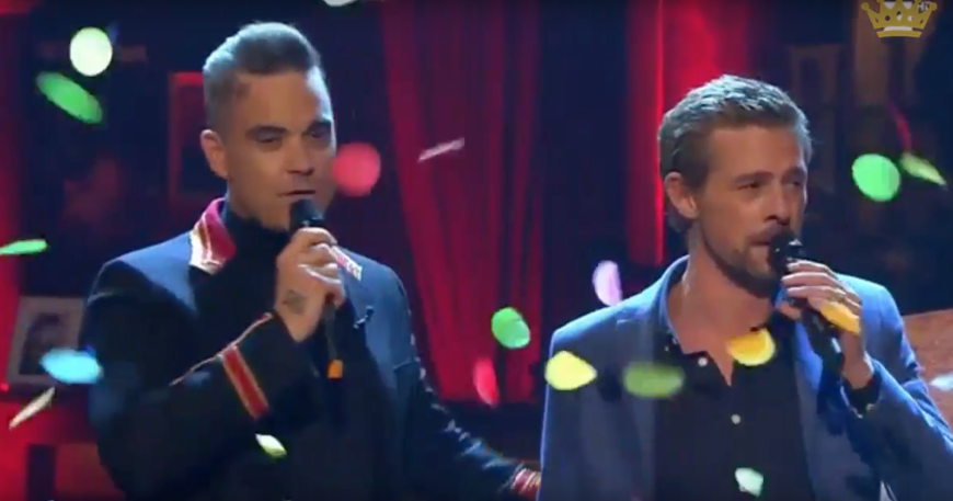 Romantik in der Luft: Robbie Williams und Klaas Heufer-Umlauf singen