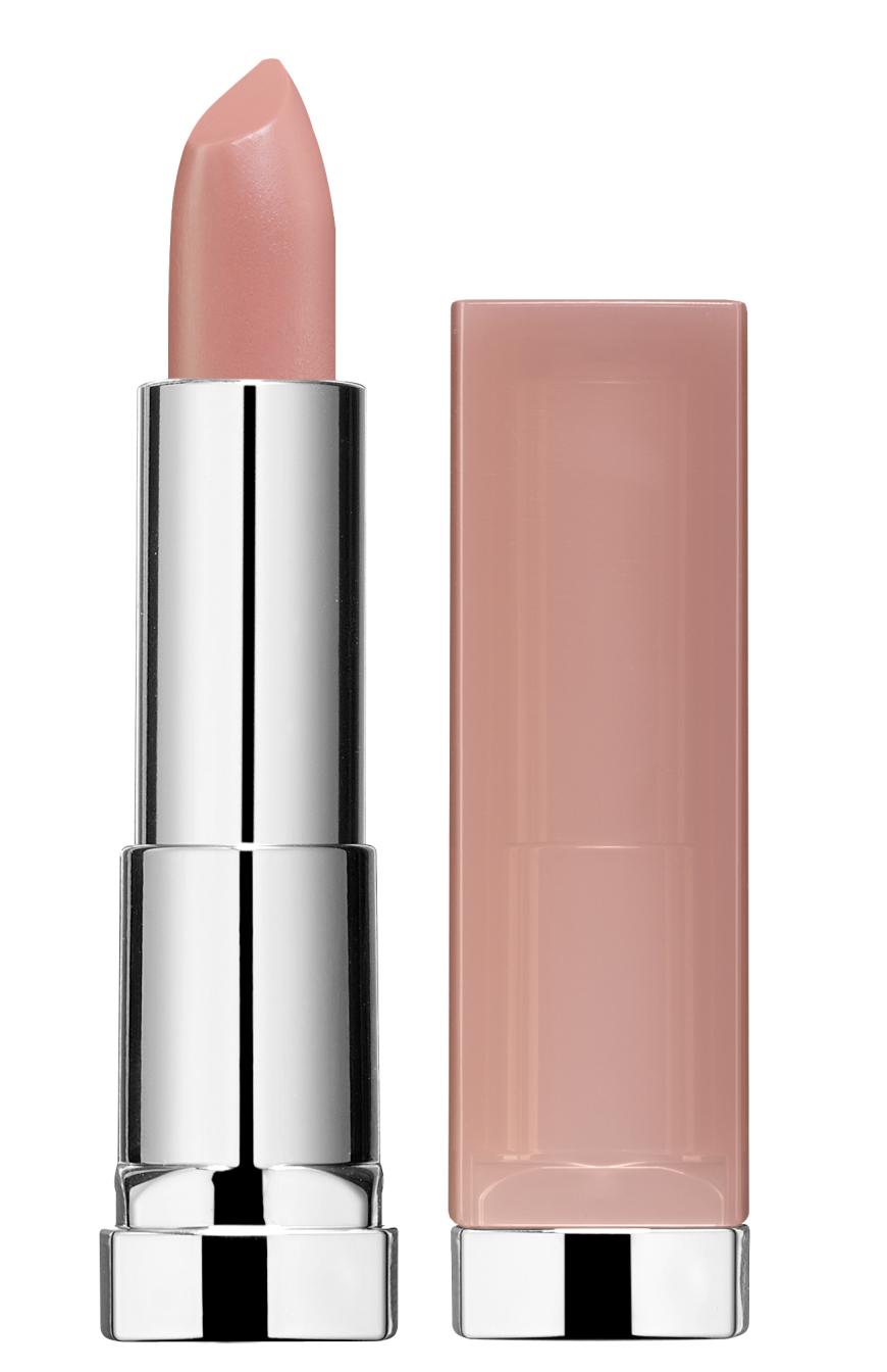 BABY PINK Softes Rosé mit einem kühleren Unterton oder pinkes Nude lässt einen sehr hellen Teint besonders schön leuchten – egal ob bei Blondinen oder Brünetten, wie z.B. der „Color Sensational Stripped Nudes“-Lippenstift von Maybelline New York, Nr. 732, ca. 11 Euro