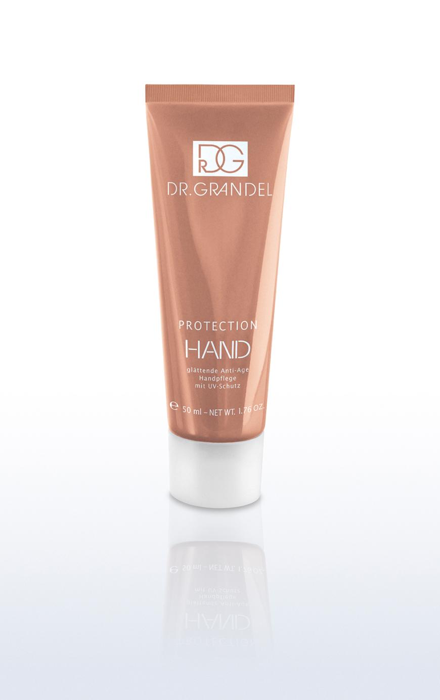 Schützt: „Protection Hand“ von Dr. Grandel mit LSF, ca. 13 Euro, grandel.de