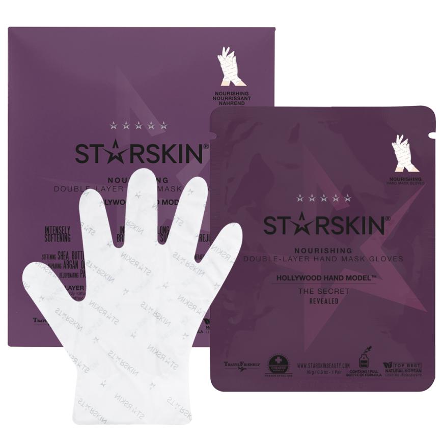 Repariert: „Nourishing Double-Layer Hand Mask Gloves“ von Starskin, ca. 10 Euro, douglas.de