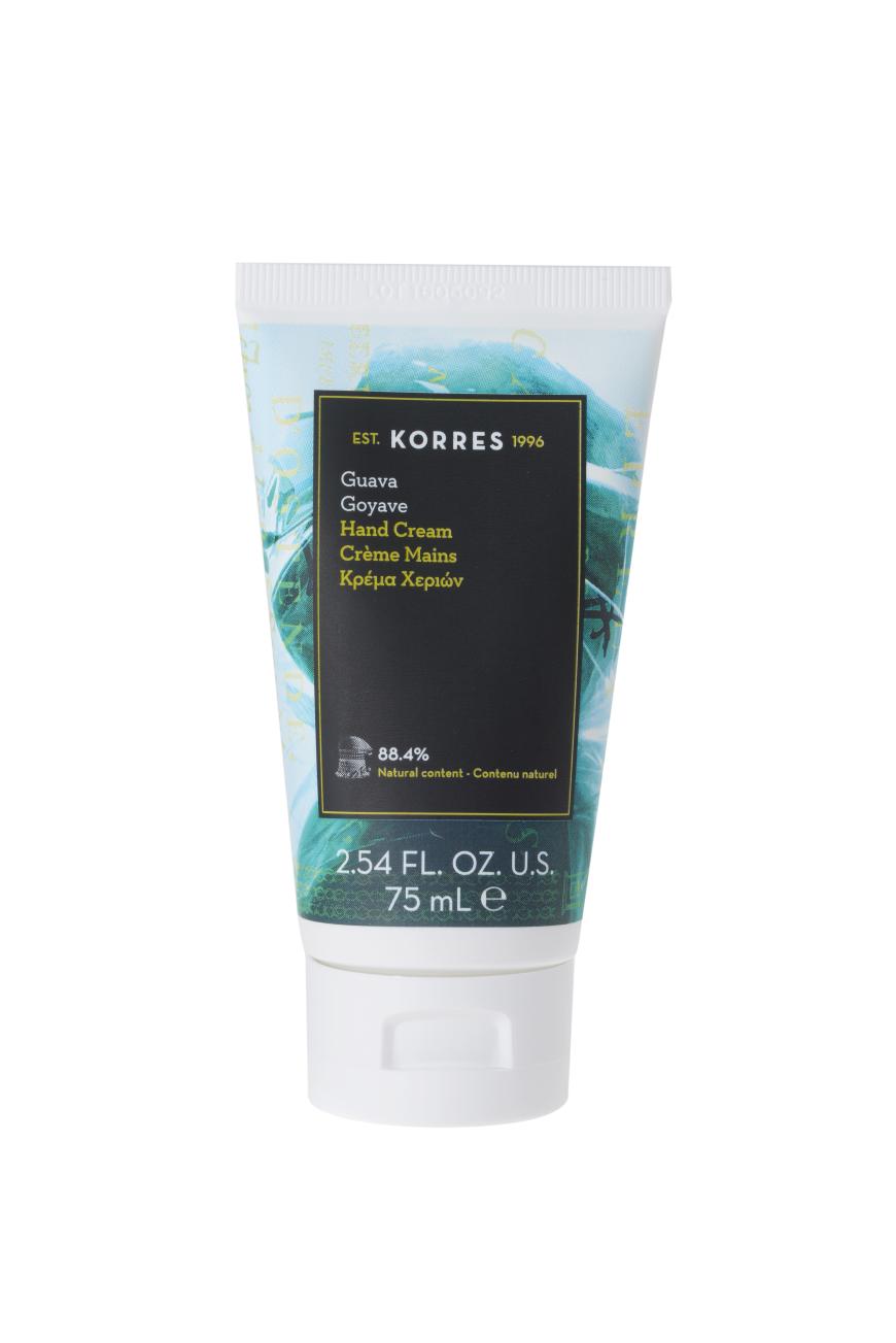 Belebt: „Guava“-Handcreme von Korres, mit tropischen Früchten, ca. 11 Euro