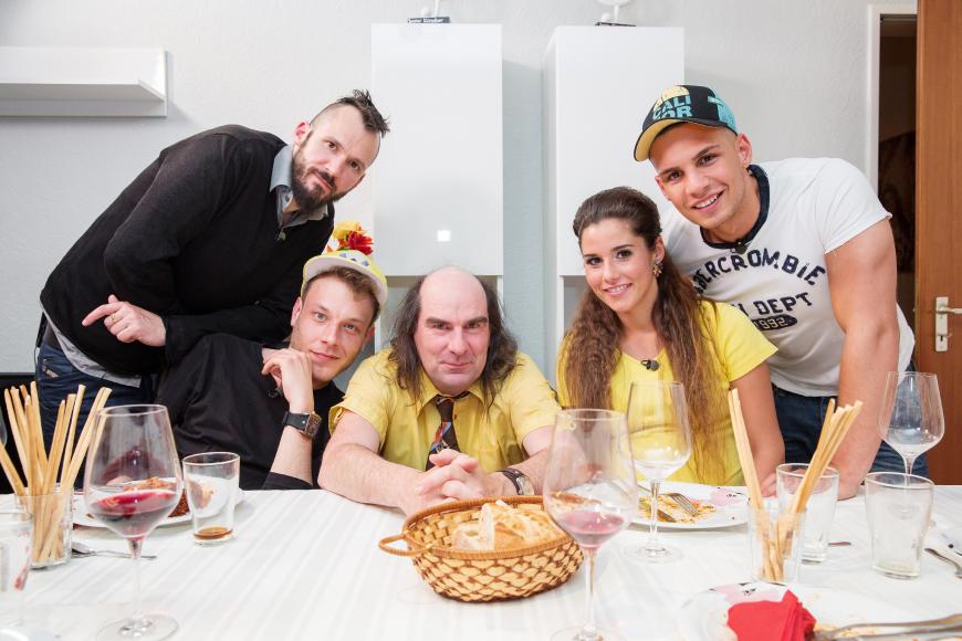 In TV-Shows sind die Lombardis beliebte Gäste. Hier nehmen sie am